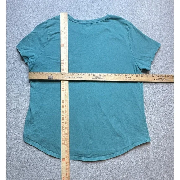 Old Navy Shirt Womens XL Green Floral Graphic EveryWear Short Sleeve Tee